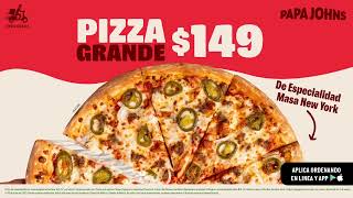Papa Johns - Pizza grande $149 📲Ordena en línea