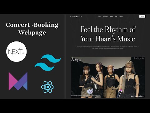 Concert-Booking-WebPage using NextJs and Tailwind CSS | Framer motion for animations