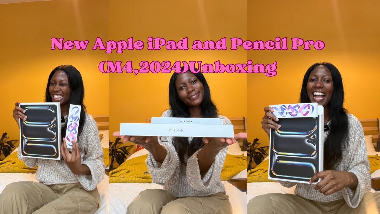 Women in Tech😂||Chaotic unboxing of the newest Apple iPad and pencil Pro (M4,2024) ✨