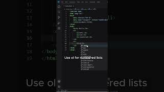 HTML Lists Tutorial — ul & ol Tags Explained for Beginners! 🔥 | RafiaCodes #shorts