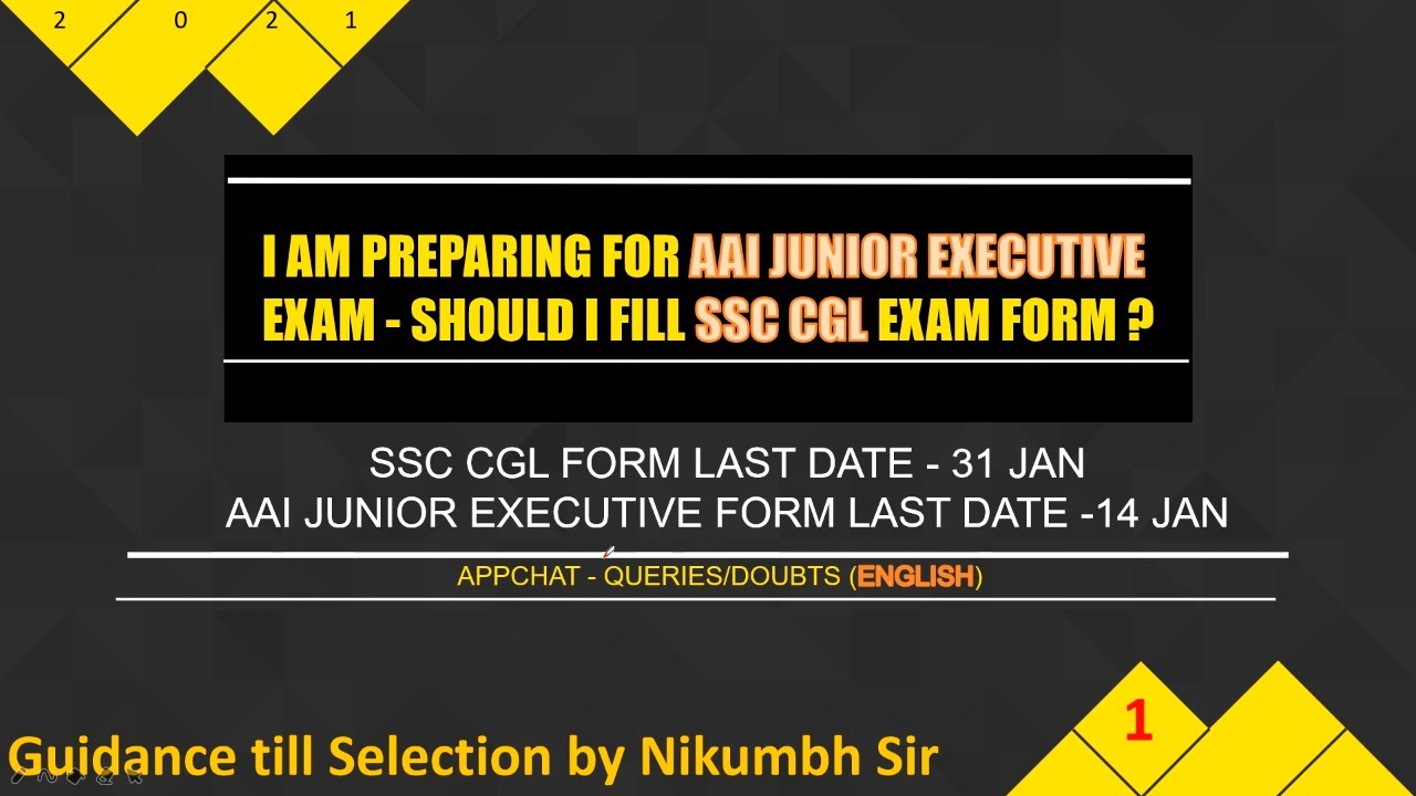 SSC CGL FORM OR AAI JUNIOR EXECUTIVE FORM ? (2021)