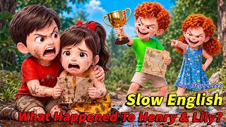 Henry and Lily Lost the Race... Then Their Dad Did Something Crazy! 😱 | Slow English Listening (A2)