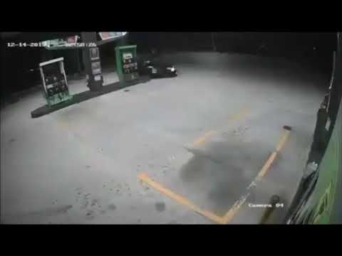 Out of control car crashes into gas station in Sri Racha, Thailand ...