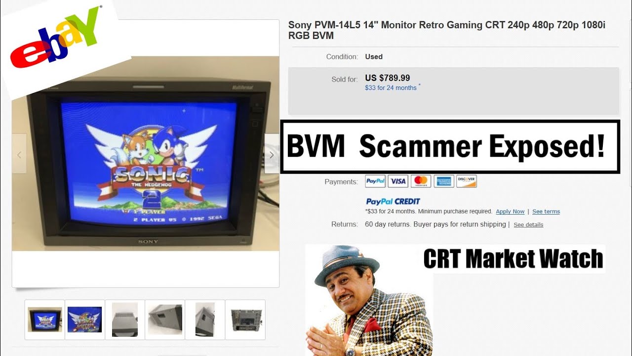 A Sony BVM Scam on eBay! - CRT Market Watch Special Alert Episode