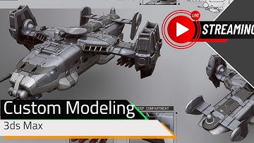 Modeling Aircraft Live - 3ds Max #Unrealengine5  #Live #3dsmax #gamedevelopement