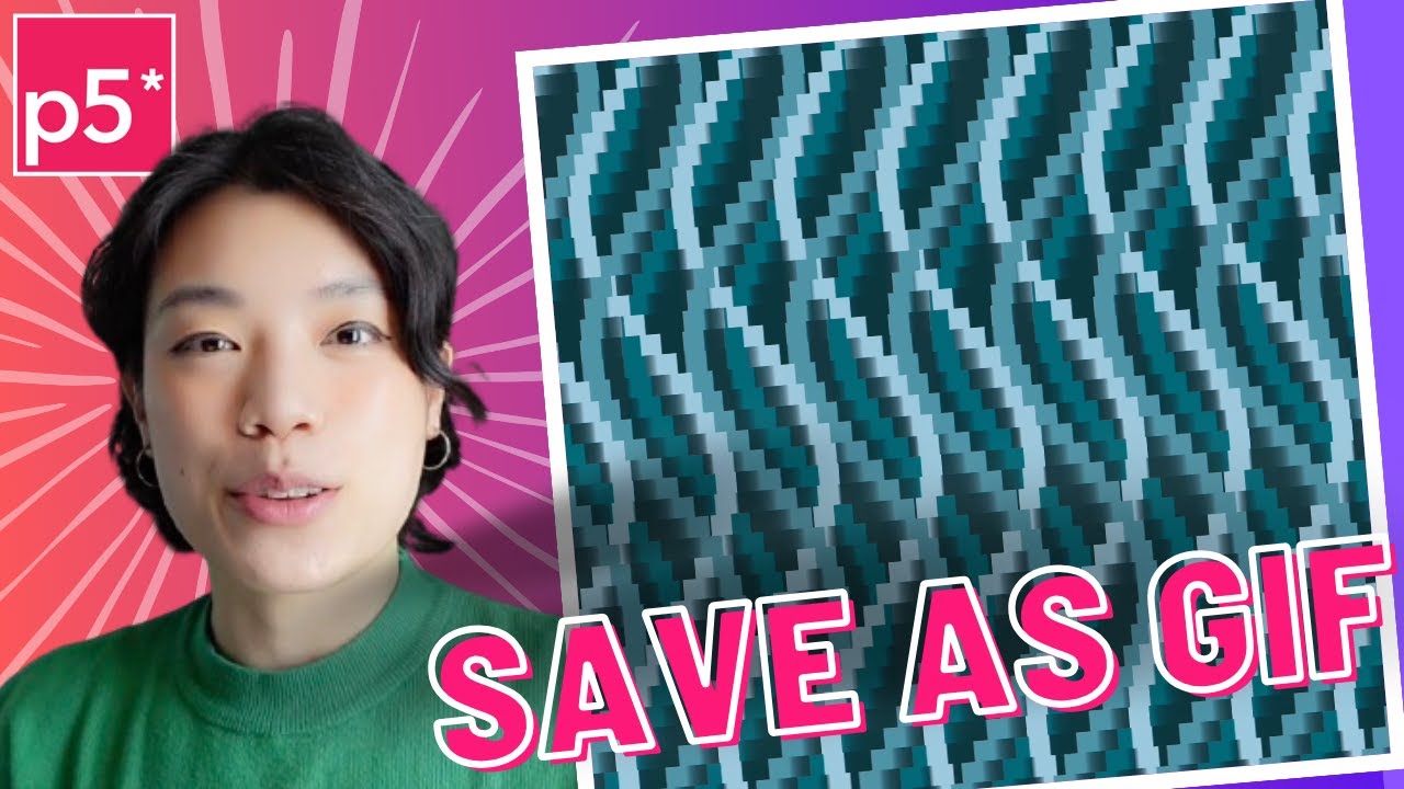 P5 js coding tutorial how to save animation as a gif savegif