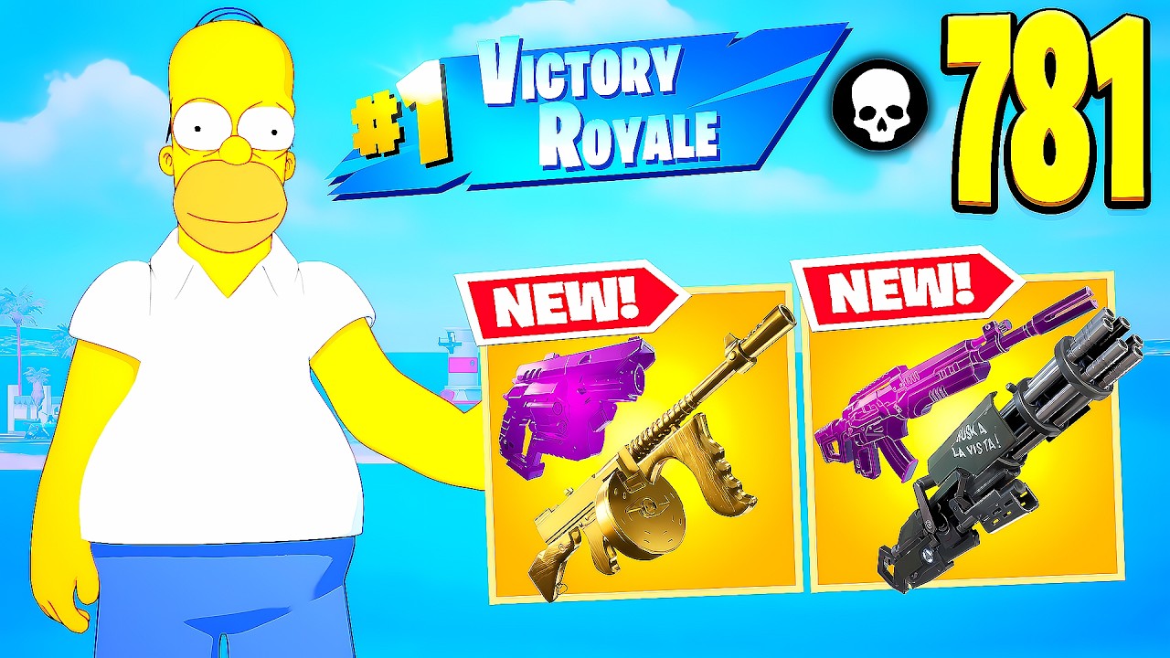 Homer Simpson! Fortnite Blitz Gameplay | SOLO SQUADS High Eliminations