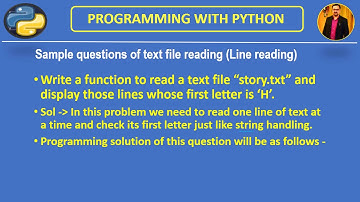 Python - Reading a Text File CBSE XII - CS