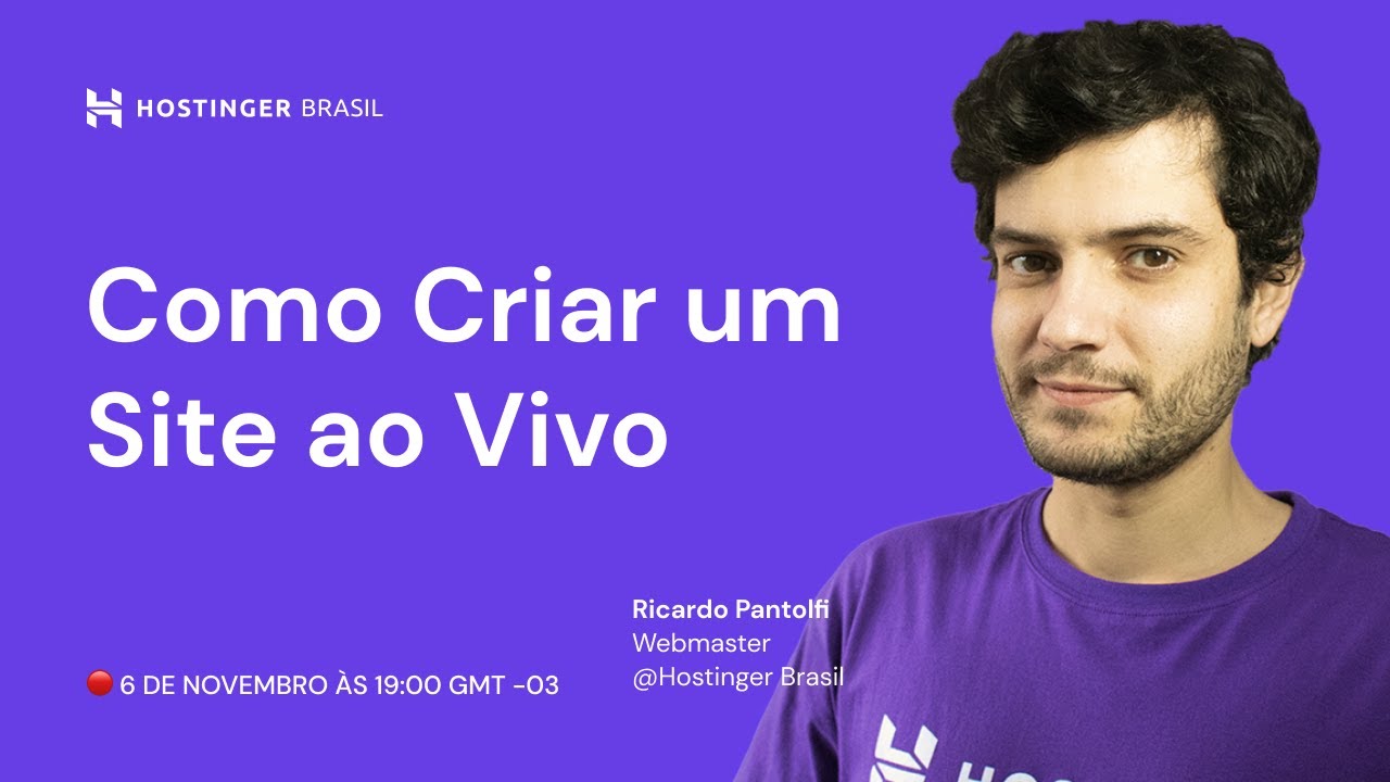 🔴 Como Criar um Site (AO VIVO) Hostinger Brasil