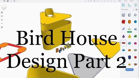 TinkerCAD Tips! Bird House Design Part 2.             #tinkercad #caddesign #3dprintable #3dprinting
