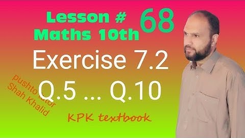 Exercise 7.2 ,Q5, Q6, Q7, Q8, Q9, Q10 trigonometry , Pushto Tutor tech, Lec 68 , Class 10 maths