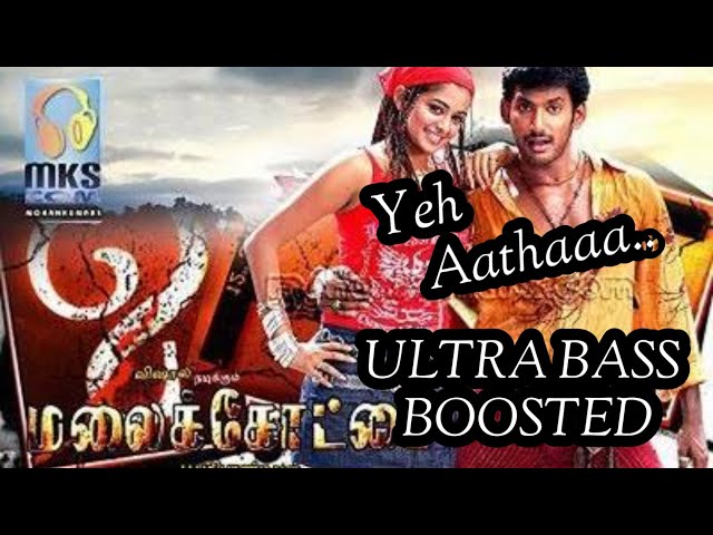 Yeh Aathaaa Tamil kuthu song ultra bass boosted ☠️🎧Malaikottai movie |Anuradha 💓Vishal | support💓 class=