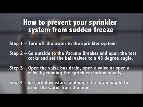 Video: Zal het sprinklersysteem bevriezen?
