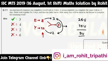 SSC MTS 2019 Maths Solved Paper by Rohit Tripathi | M.Imp for SSC MTS 2020