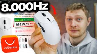 MOUSE GAMER COM 8.000HZ DO ALIEXPRESS POR R$200! PARECE PIADA… RAPOO VT7 MAX!