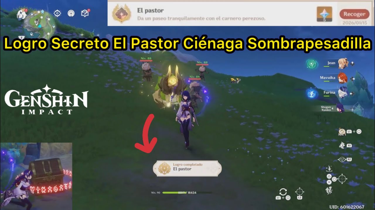 Genshin Impact Logro Secreto El Pastor Ciénaga Sombrapesadilla Nod Krai