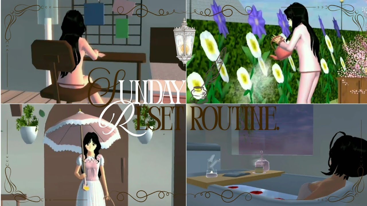 sunday reset routine ✨️|| go to the shopping center,deep clean,selfcare|| #sakuraschoolsimulator