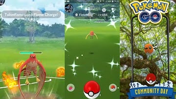 Pokémon GO Fletchling Shiny Evolution & Battle Test of Flamecharge TalonFlame