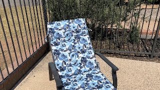 Arden Outdoor Chaise Cushion, 21 in x 72 in, Weather-Proof, Rain-Proof, Fade Resistant Patio Cushion