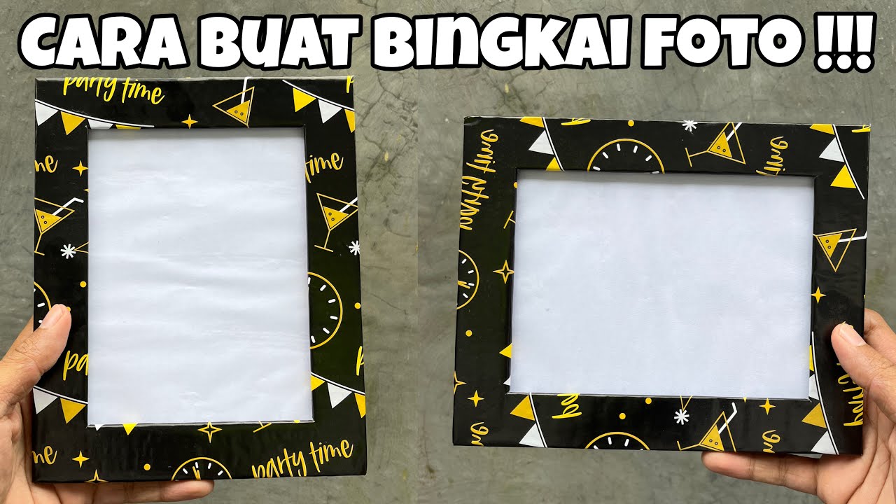 DIY - CARA MEMBUAT BINGKAI FOTO MUDAH DIBUAT HANYA DENGAN KARDUS DAN KERTAS !!! | IDE KREATIF