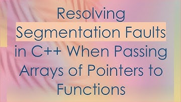 Resolving Segmentation Faults in C+ +  When Passing Arrays of Pointers to Functions