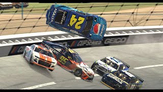 Full Jeff Gordon gets collected in 'Big One' at Talladega | iRacing Pro Invitational Series at Talladega Update