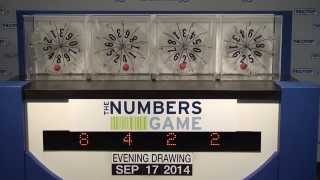 Evening Numbers Game Drawing: Wednesday, September 17, 2014