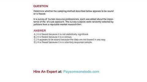 In a survey of  human resource professionals, each was asked about the importance of the ...