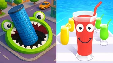 Hole.io VS Juice Run Max All Levels Gameplay Android,iOS NEW UPDATE