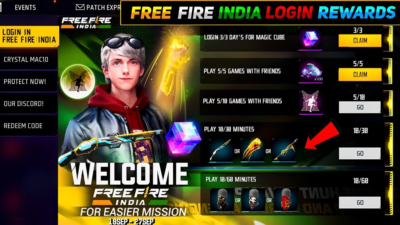 Garena Free Fire - 🎁LOGIN REWARDS! ALL FREE!🎁 💥Login Free Fire