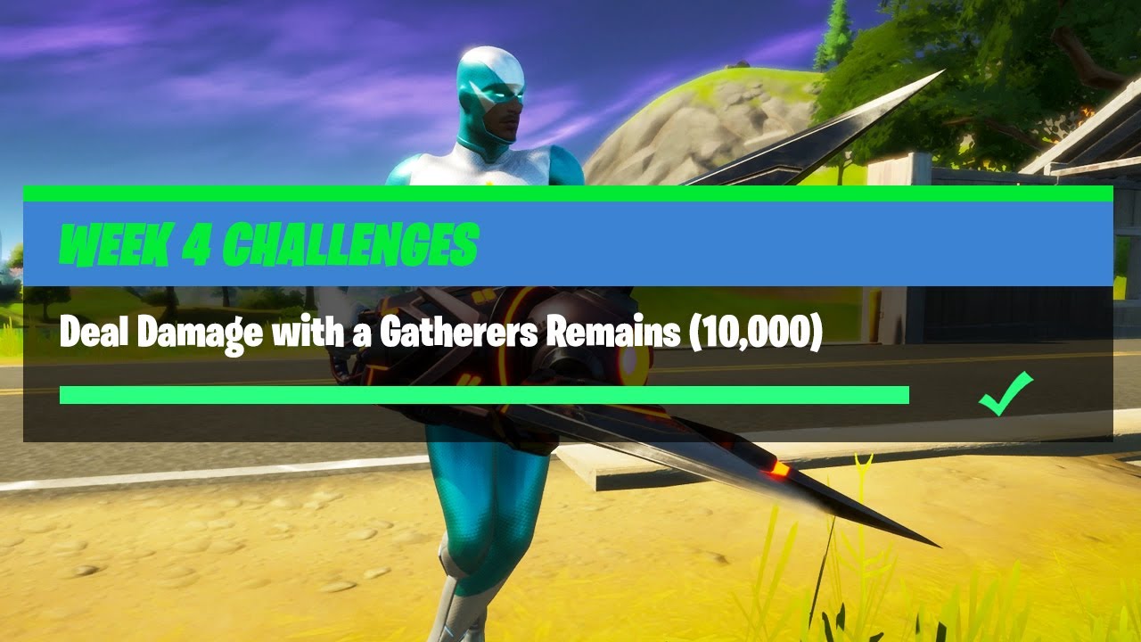 Deal Damage with a Gatherers Remains (10,000) All Locations - Fortnite Week 4 Challenges