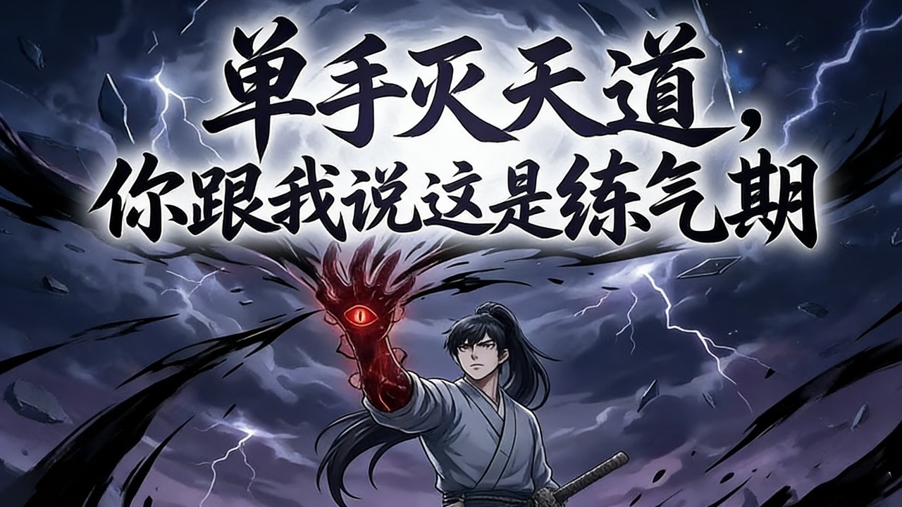 漫剧【单手灭天道你跟我说这是练气期】修仙界异类苏尘，真实境界越高，对外显修为越低，众人皆当他是练气废柴。宗门覆灭之际，他以练气躯打出帝威，震惊全场，誓要打破天道铁律！#qtmd