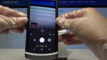 How to Turn On / Off Camera Leveler on MOTOROLA Razr 5G  - Use Camera Stabilization