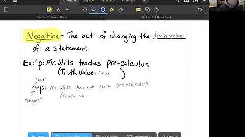Chapter 2 Section 2 Logic Part 1 Compound Statements