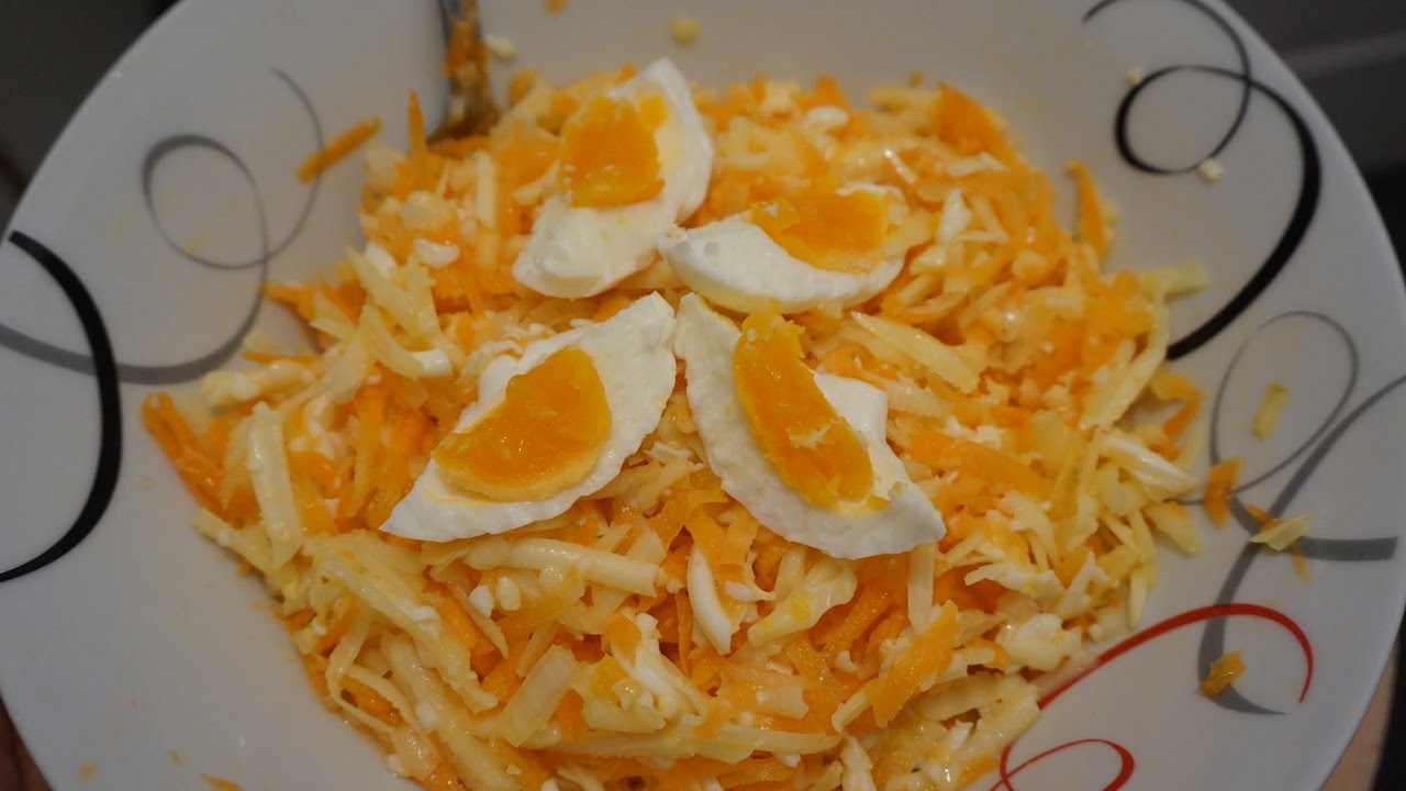 Салат с морковью и яблоком Солнечный как в детском саду/Sunny Salad