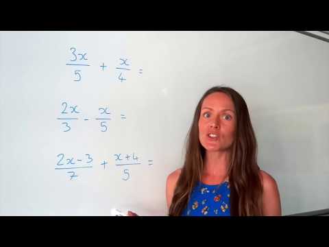 Video: How To Solve Algebraic Fractions