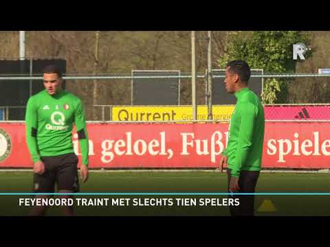Kleine groep op uitlooptraining Feyenoord