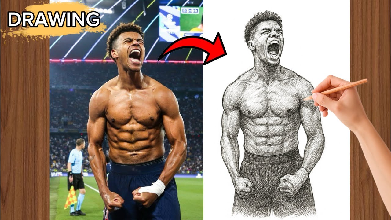 How to draw Desire Doué 🤔 - YouTube