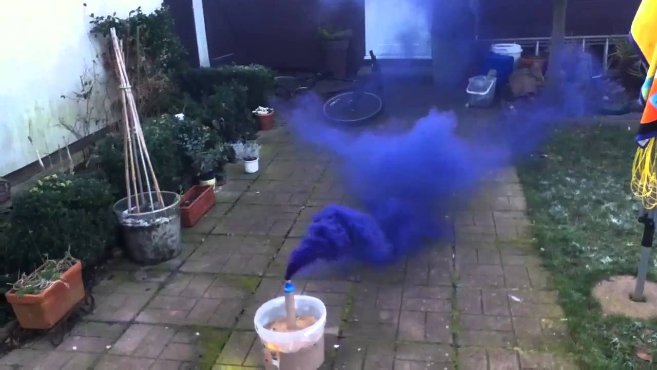 Blue smoke bomb test YouTube