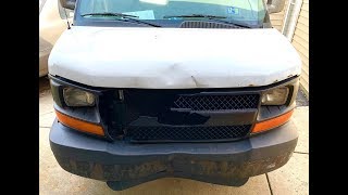 How to Remove & Install A Bumper and Grille On A Chevy Express Van/ GMC Savana Van + Tips!