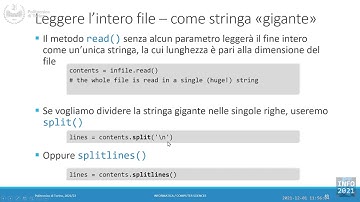 Informatica2021-L29: File di testo strutturati