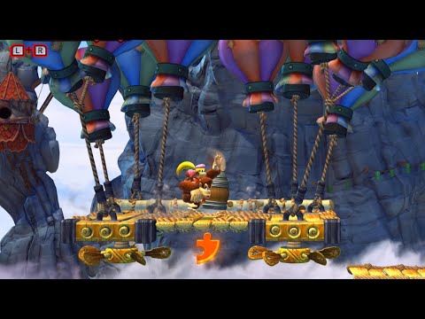 Donkey Kong Country Tropical Freeze - World 2-5 Alpine Incline (100%, all KONG and Puzzle Pieces)