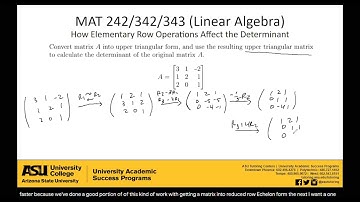 How Elementary Row Operations Affect the Determinant