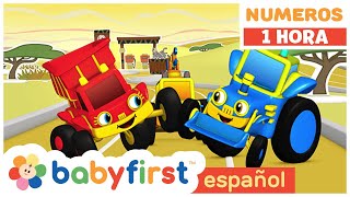 123 Arrancan  Nuevo espectáculo | Aprender números con autos de carreras |1 Hora |BabyFirst Español