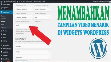 Cara Memasang Menambahkan Video Di Widget Wordpress