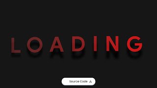 Floating Text Loading Animation | HTML CSS Text Loader Effect