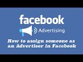 How to assign someone as an Advertiser to boost your Facebook / Instagram  page or post