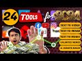 24 tools in 2024 to make money on social media ab sab banenge content creator