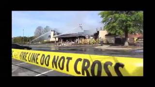 J Peters Restaurant fire near I-85 in Anderson, South Carolina