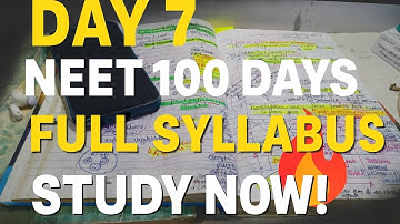 Day 7 | Complete NEET Syllabus in 100 Days 🔥 Smart Study Plan + Motivation #pw #neet #motivation 